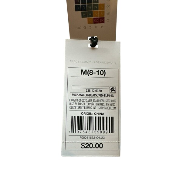 NWT Shade & Shore Women's M Black Triangle Bralette Faux Wrap Halter Bikini Top - Picture 3 of 5